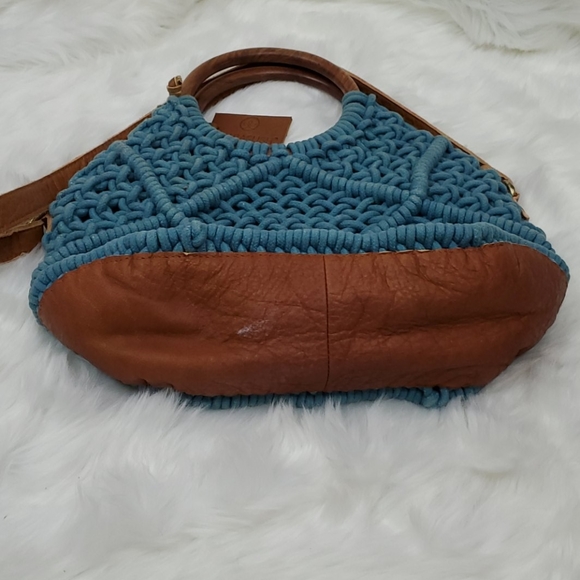 - Anabaglish cotton woven macrame bag purse wood knit - Picture 4 of 12